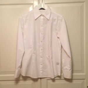 Pure Amici white crisp fitted shirt.